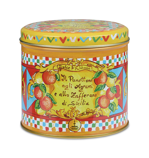 100gram Panettone met citrusvruchten en saffraan - Geel