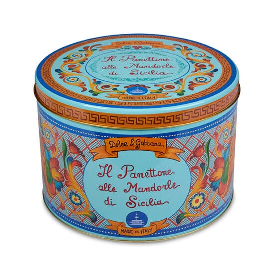 1000gram Panettone met amandel en likeurwijn - Blauw